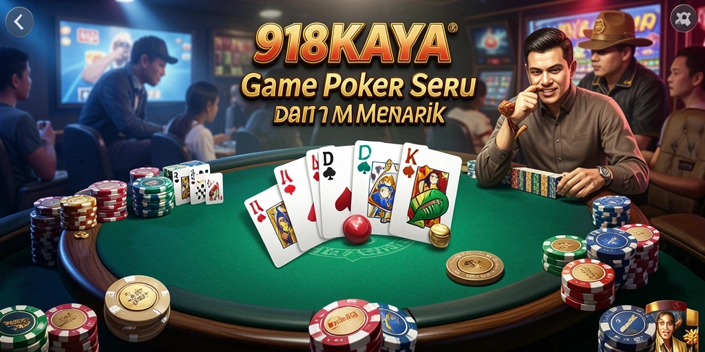 Screenshot gameplay Poker di 918KAYA yang seru dan kompetitif.
