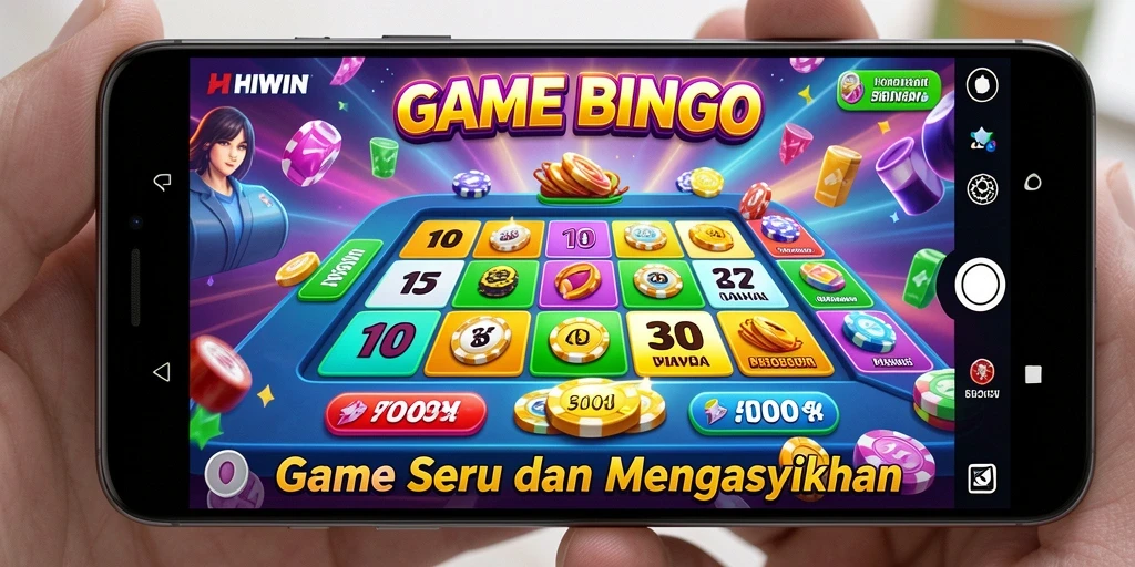 Screenshot gameplay HIWIN menampilkan keseruan bermain Bingo yang menantang.