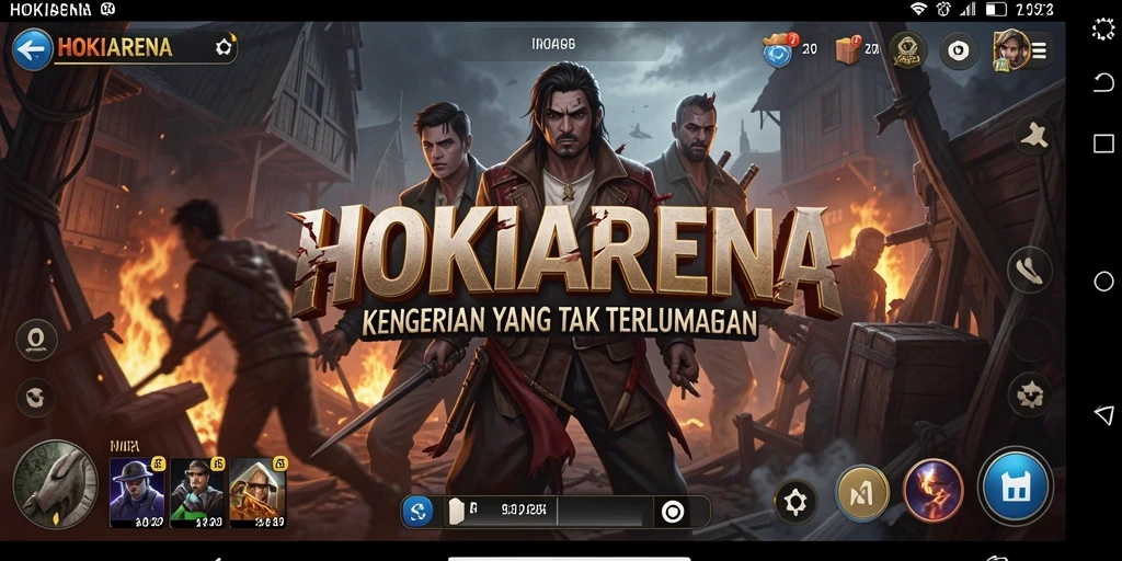 Tampilan gameplay yang menakutkan dari HOKIARENA saat menjelajahi kegelapan.