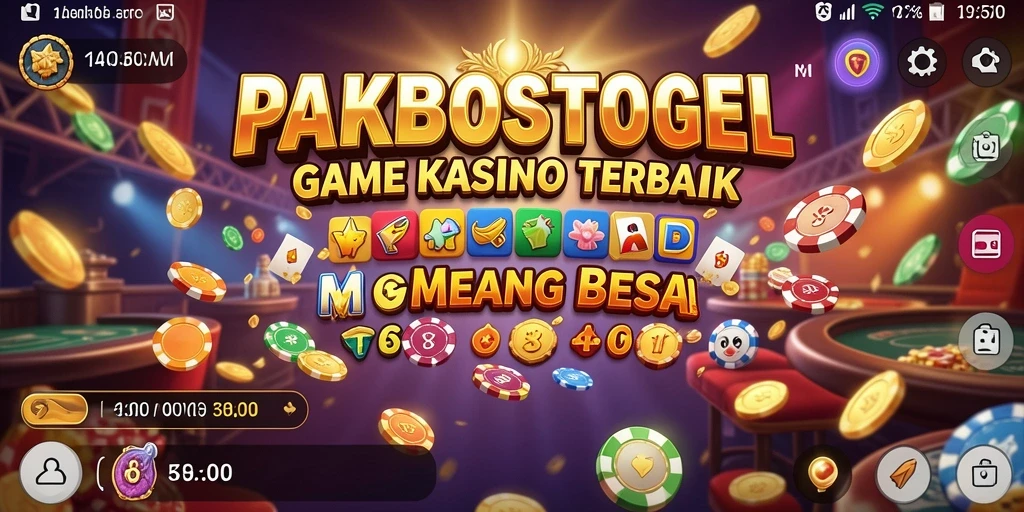 Screenshot PAKBOSTOGEL menampilkan pengalaman bermain Kasino yang menegangkan.