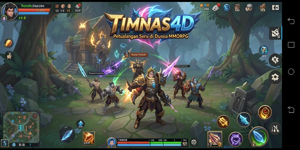Screenshot yang menunjukkan aksi seru dalam TIMNAS4D di dunia MMORPG.