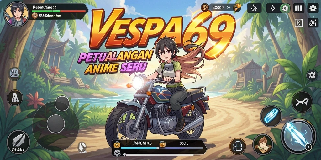 Screenshot VESPA69 menunjukkan karakter Anime dalam aksi seru.